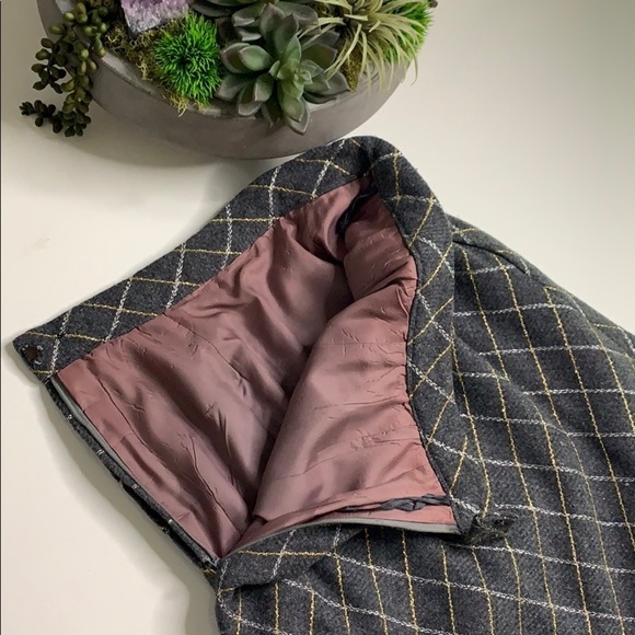 Vintage Wool Metallic Maxi Skirt & matching Fringe Wrap shawl women’s 4 small - Picture 6 of 8